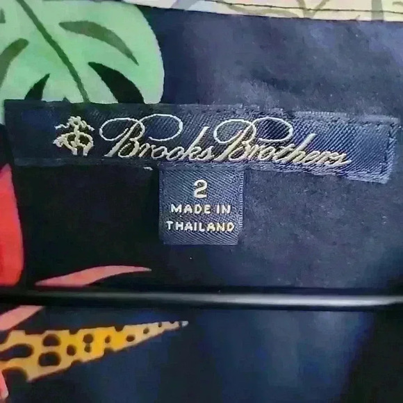 Brooks Brothers Womens 2 Jungle Print 100% Cotton Shirt Midi Dress. See descript - Picture 5 of 6